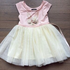 Size 2 bunny tulle pink dress Zunie